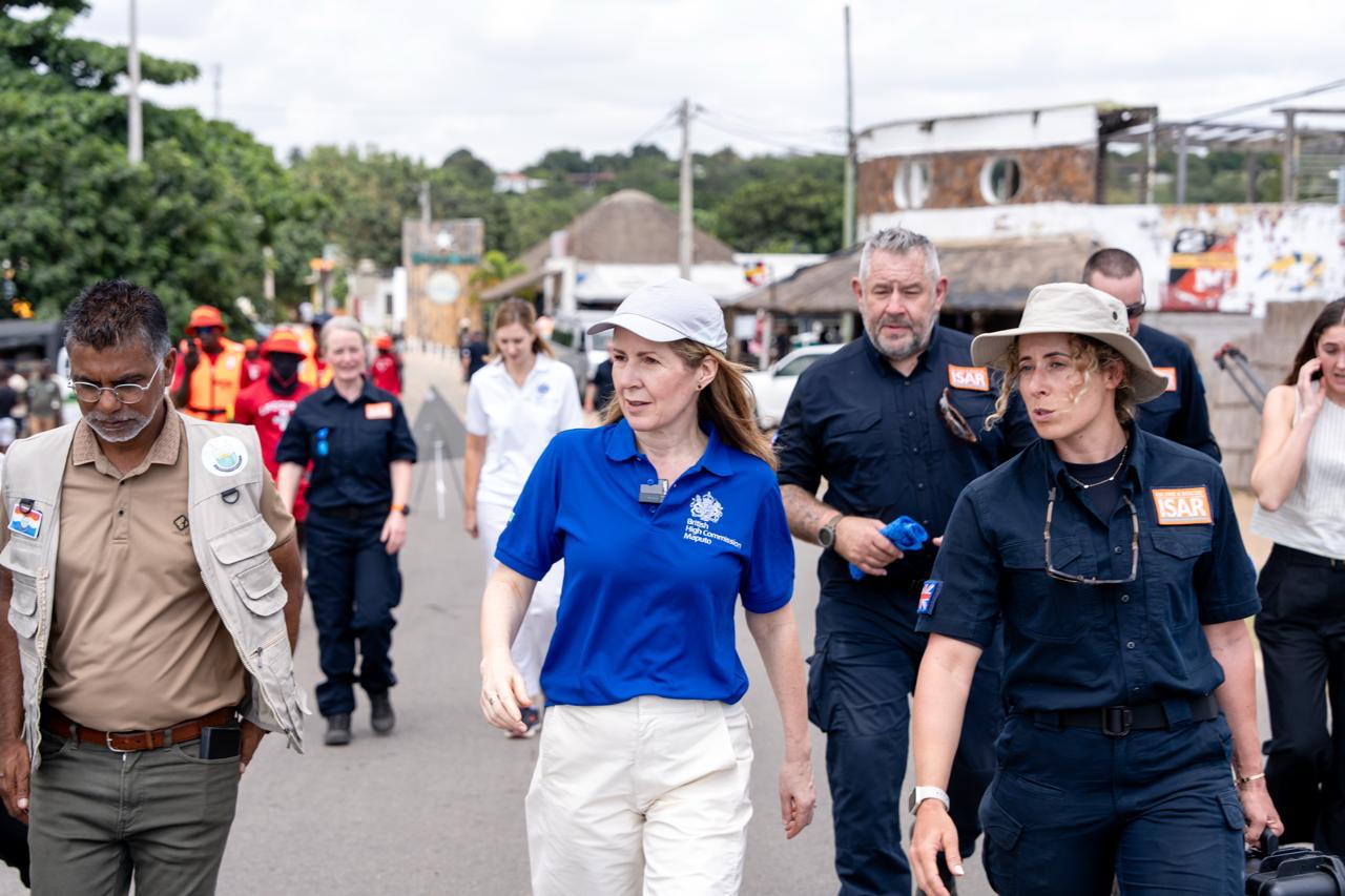 Jenny Chapman MP visiting Mozambique - flooding deployment