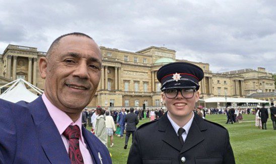 Gary Williams & Paige Gibson at Buckingham Palace